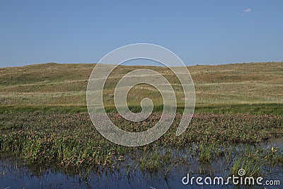 Typical landscape at Crescent Lake National Wildlife Refuge, Nebraska Stock Photo