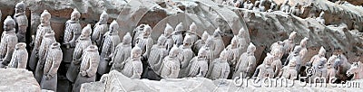 Qin dynasty Terracotta Army, Xian (Sian), China Editorial Stock Photo