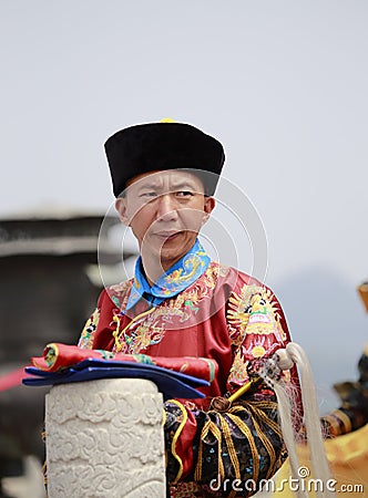 Qing dynasty eunuch Editorial Stock Photo