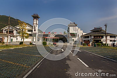 Qing River Gallery visitor's center Editorial Stock Photo