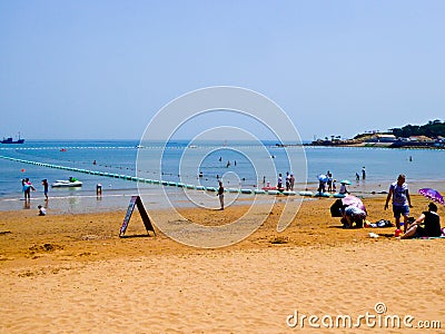 Qingdao city bathing beach Editorial Stock Photo