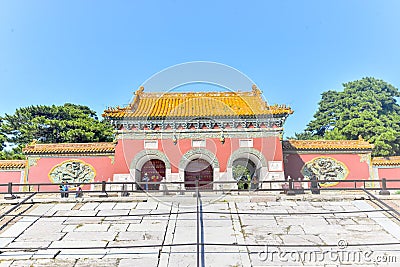 Qingzhaoling construction in zhaoling park, Zhao Mausoleum park, shenyang, liaoning, China. Stock Photo