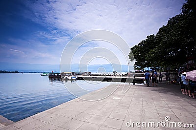 Qionghai Lake Editorial Stock Photo