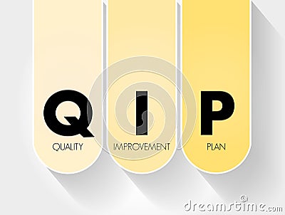QIP - Quality Improvement Plan acronym, health concept background Stock Photo