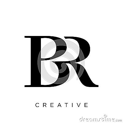 BR luxury logo design vector SYMBOL Vector Illustration