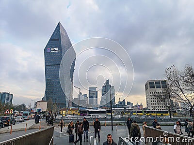 QNB Finansbank, Istanbul, Turkey, Asian part of the city Editorial Stock Photo