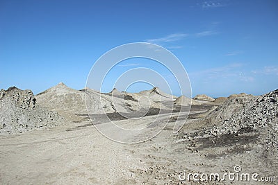 Qobustan mud volcanoes Stock Photo