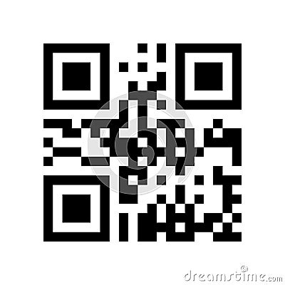 QR code with encoded word Sale Vector Illustration