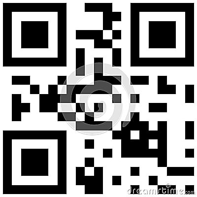 Qr code love word Vector Illustration