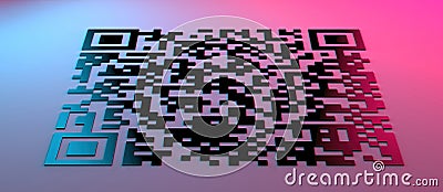 A QR code Quick Response code is a type of matrix barcode or two-dimensional barcode. Stock Photo