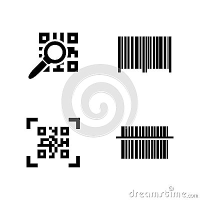 QR code. Simple Related Vector Icons Vector Illustration