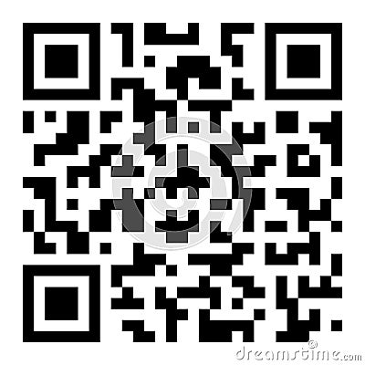 Qr code. Square icon. Black qr code isolated on white background. Qrcode for scan product, app mobile phones or computers. Scanner Vector Illustration