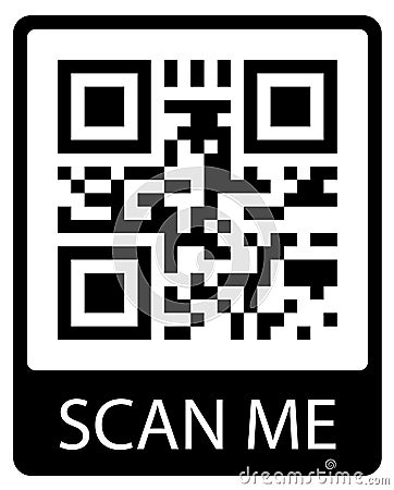QR code with text SCAN ME. Identity concept in phone. Qrcode vector Vector Illustration