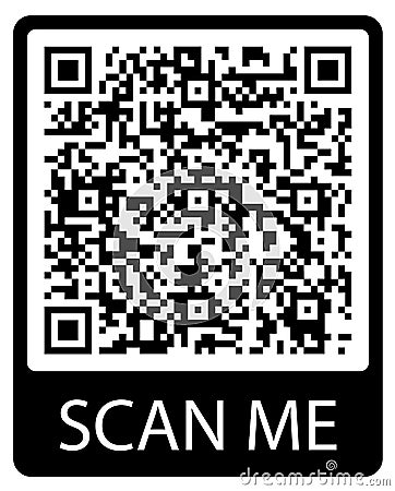 QR code with text SCAN ME. Identity concept in phone. Qrcode vector Vector Illustration
