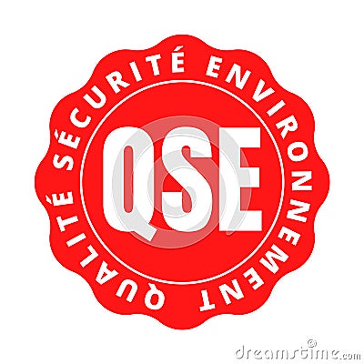 QSE quality safety environment symbol in France Stock Photo