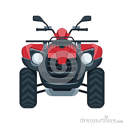 Quad bike four wheel vector in front view Vector Illustration