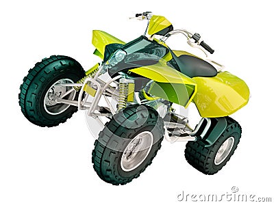 Quad bike isolated Stock Photo