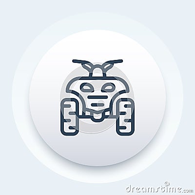 Quad bike linear icon Vector Illustration