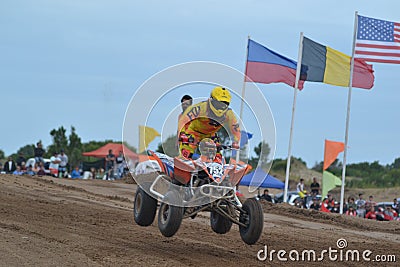 Quad race in the sand dunes Editorial Stock Photo