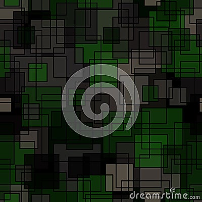 Quad seamless pattern. Repeated overlap hexagon motif texture print Vector Illustration