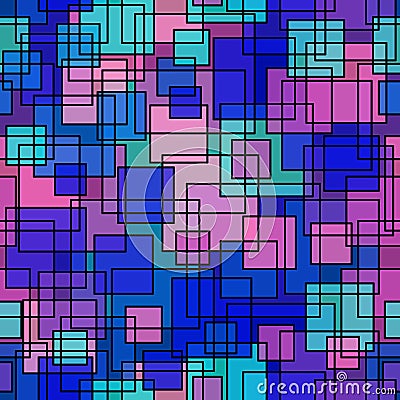 Quad seamless pattern. Repeated overlap hexagon motif texture print Vector Illustration