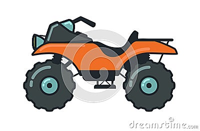 Quad Sport Bike Vector Illustration