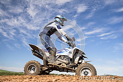 Quadbike white Stock Photo