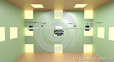 Quadcopter. 3D illustrator Stock Photo