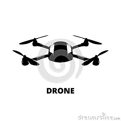 Quadcopter icon. Drone concept symbol design isolated on white background. Vector illustration Vector Illustration