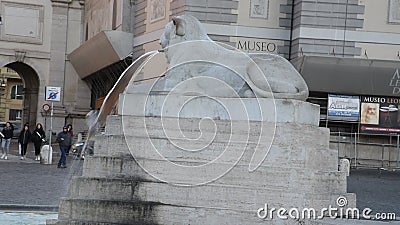 Quadrado dos povos e quadrado dos leões em Roma vídeos de arquivo Quadrado dos povos e quadrado dos leões em Roma vídeos de arquivo