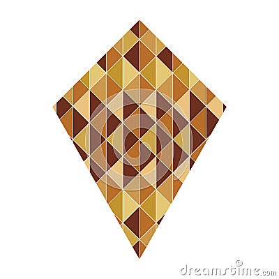 quadrilateral with geometrical pattern. Vector illustration decorative design Vector Illustration