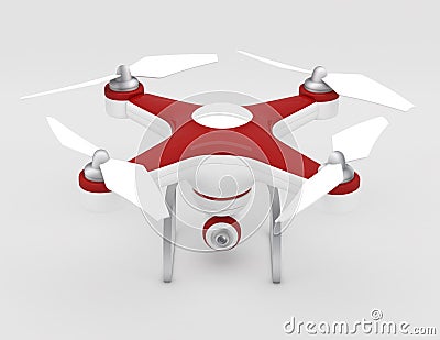 Quadrocopter drone Stock Photo