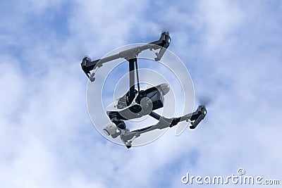 Quadrocopter drone Stock Photo