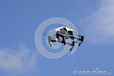Quadrocopter drone Stock Photo