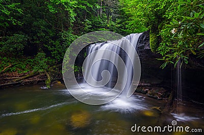 Quadrule Falls, summer, Martins Fork Wildlife Management Area Stock Photo