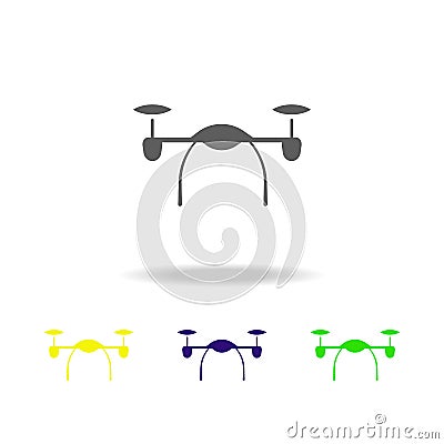 quadrupter color icon. Elements of a controlled aircraft color icon. Signs, outline symbols collection icon for websites, web desi Stock Photo
