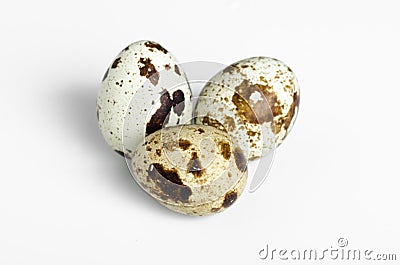 Quail egg isolated on white background Stock Photo