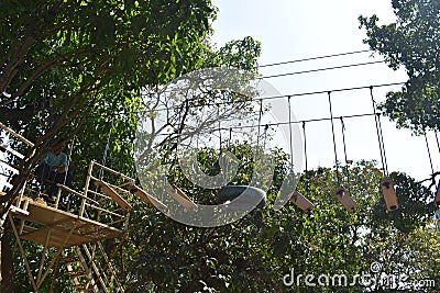 Quake walk , adventure in Bangalore Stock Photo