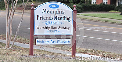 Quakers of Memphis Sign Editorial Stock Photo