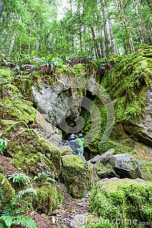 Horne Lake Caves Provincial Park on Vancouver Island Editorial Stock Photo