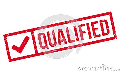 Qualified rubber stamp Stock Photo