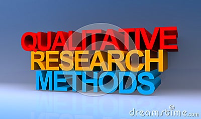 Qualitative research methods on blue Stock Photo