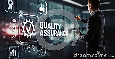 Quality Assurance ISO DIN Service Guarantee Standard Retail Concept Stock Photo