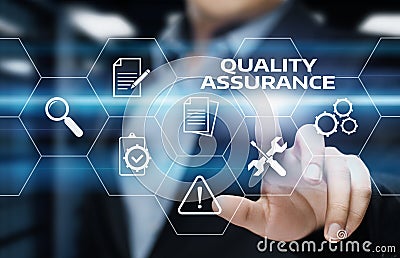 Quality Assurance Service Guarantee Standard Internet Business Technology Concept Stock Photo