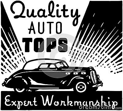 Quality Auto Tops Vector Illustration