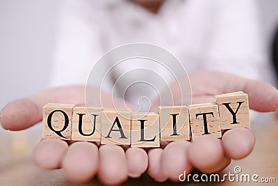 Quality, Business Ethics Motivational Inspirational Quotes Stock Photo