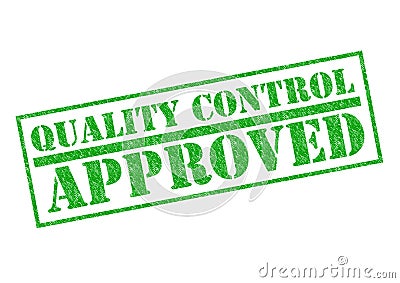 QUALITY CONTROL APPROVED Stock Photo