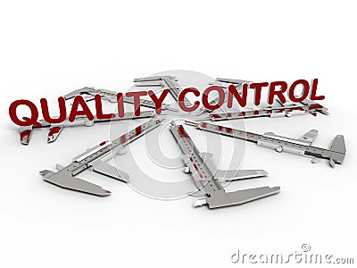 Quality control concept Cartoon Illustration