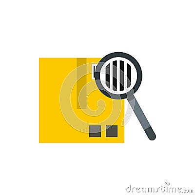 Quality control icon, flat style Vector Illustration