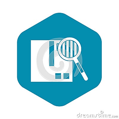 Quality control icon, simple style Vector Illustration